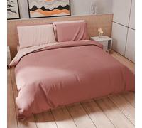 PETTI Artigiani Italiani - Single Duvet Cover Set 150 x 200 cm (1 Pillow Case 50 x 80 cm Included), Soft Microfibre Duvet Cover Set, Solid Colour Light Powder - Dark Powder