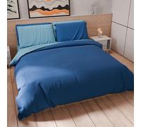 PETTI Artigiani Italiani - Single Duvet Cover Set 150 x 200 cm (1 Pillow Case 50 x 80 cm Included), Soft Microfibre Duvet Cover Set, Solid Colour, Electric Blue - Light Blue