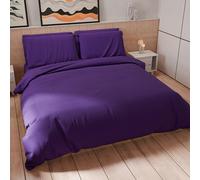 PETTI Artigiani Italiani - Single Duvet Cover Set 200 x 140 cm (1 Pillowcase 63 x 63 cm Included), Soft Microfibre Duvet Cover Set, Plain Purple