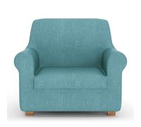 PETTI Artigiani Italiani - Sofa Cover Elastic Sofa Cover Armchair Cover Turquoise Jacquard Fabric 100% Made in Italy