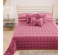 PETTI Artigiani Italiani Soft and Warm Velvet Single Quilt, Spring Autumn Quilt, Fuchsia, 100% Made in Italy