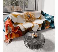 PETTI Artigiani Italiani - Spring Summer Bedspread for Double Bed and Half Beds, Light Blanket for Double Beds, Floral 05-10 100% Made in Italy