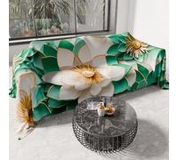 PETTI Artigiani Italiani - Spring Summer Double Bedspread Light Blanket Double Bed Linen Bedspread Floral 05-7 100% Made in Italy