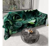 PETTI Artigiani Italiani - Spring Summer Double Bedspread Light Blanket Double Bed Linen Bedspread Floral 05-22 100% Made in Italy