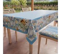 PETTI Artigiani Italiani - Stain Resistant Easter Tablecloth Square Easter Kitchen Vichy Design X4 Seater (140 x 140 cm) 100% Made in Italy