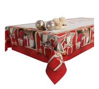 PETTI Artigiani Italiani Stain-Resistant Tablecloth Christmas - 140x360 cm Rectangular Festive Table Cover for Kitchen or Dining Table, Elf Design - 18 Seats, 100% Made in Italy