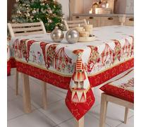 PETTI Artigiani Italiani Stain-Resistant Tablecloth Christmas - 140x450 cm Rectangular Festive Table Cover for Kitchen or Dining Table, Circus Design - 24 Seats, 100% Made in Italy