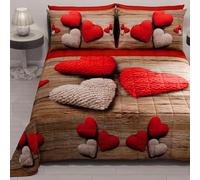 PETTI Artigiani Italiani - Summer Double Bedspread 260 x 270 cm 100 g/m² Double Face, Spring Quilt, Lightweight Quilt, Heart, 100% Made in Italy