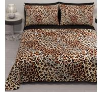 PETTI Artigiani Italiani - Summer Single Bedspread 170 x 260 cm 100 g/m² Double Face, Spring Single Bed Quilt, Lightweight Quilt, Orange Animalier, 100% Made in Italy