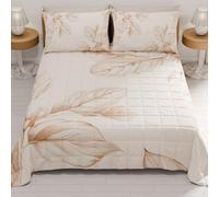PETTI Artigiani Italiani - Summer Single Bedspread 170 x 260 cm 100 g/m² Double Face, Spring Single Bed Quilt, Lightweight Quilt, Floral 150, 100% Made in Italy