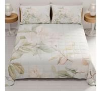 PETTI Artigiani Italiani - Summer Single Bedspread 170 x 260 cm 100 g/m² Double Face, Spring Single Bed Quilt, Lightweight Quilt, Floral 172, 100% Made in Italy