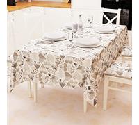PETTI Artigiani Italiani - Table cloth, tablecloth, tablecloth for the kitchen made of cotton, grey hearts design (140 x 180 cm) 100% made in Italy