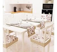 PETTI Artigiani Italiani Table, Cotton, Circle Beige, 1pz Runner Tavola 40x140 cm