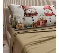 PETTI Italian Artisans - Cotton Sheets with Christmas Digital Print Pillowcases, Christmas Queen Size Sheets, Christmas Bed Set, Puppet 01 Dove Grey, 100% Made in Italy
