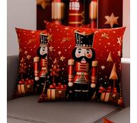 PETTI Italian Artisans - Pair of 40x40 cm Microfiber Cushion Covers, Christmas Pillow Cases, Christmas Decor Cushions for Bedroom, Sofa, Living Room, Set of 2 Cushion Covers, Xmas Pillow Case 1