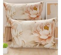 PETTI Italian Artisans - Pair of Bed Pillowcases 50x80 cm, Hypoallergenic Microfiber Pillowcase, Set of Two Double Pillowcases with Floral Pattern, 100% Made in Italy