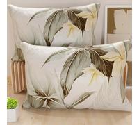 PETTI Italian Artisans - Pair of Bed Pillowcases 50x80 cm, Hypoallergenic Microfiber Pillowcase, Set of Two Double Pillowcases with Floral Pattern, 100% Made in Italy