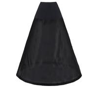 Petticoat A-line Underskirt Petticoat Floor-Length Half Slip(Black,12)