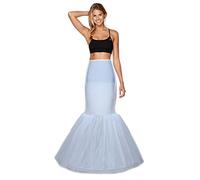 Petticoat Wedding Hoop Skirt Wedding Crinoline Hoop Fishtail Underskirt Shaping Full Slips a line Petticoat for Wedding Dress Wedding Petticoat Prom Dress White Mermaid Petticoat (10, White)