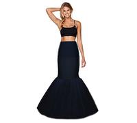 Petticoat Wedding Hoop Skirt Wedding Crinoline Hoop Fishtail Underskirt Shaping Full Slips a line Petticoat for Wedding Dress Wedding Petticoat Prom Dress White Mermaid Petticoat (8, Black)
