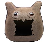 Pettimania Cat Cave Felt in Owl Shape Brown, RRP 34.99 EUR, NEW