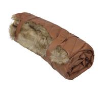 Pettimania Dog Blanket Leather With fur Cover 100x75cm Braun - Cuddle Time for