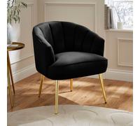 Pettine Velvet Accent Chair GFW Black One Size