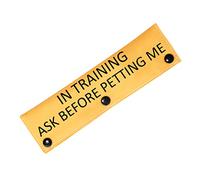 PETTING ME-S Training Dog Leash Sleeve - Ask To Pet, Give Me Space, Working Dog Wrap