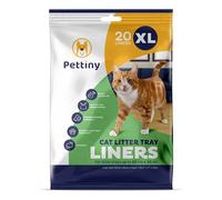 Pettiny 20 XL Cat Litter Tray Liners with Drawstrings Scratch Resistant Bags for Extra Large Litter Box