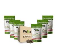Petto Natural Dog Treats - Hypoallergenic Small Dog and Puppy Treats, Soft Baked, Plant-Based Biscuits High in Protein with Peppermint, Sweet Potato and Blueberries, Kiss Me Again, x6 100g packs