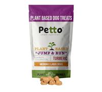 Petto Plant-Based Hypoallergenic Dog Treats 100g | Healthy & Meat-Free Training Bites | Human Grade & Bakery Made with Carrots, Coconut Oil & Turmeric