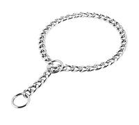 PETTOM Choke Chain Dog Collar Strong Dog Chain Collars for Small Dogs/No Pull Iron Metal Dog Check Chain Collar for Outdoor Training - S Diameter 3.0mm Length 50cm
