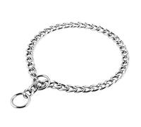 PETTOM Dog Chain Collars Strong Metal Dog Choker/Iron with Silver Plating No Pull Pet Collar Chain for Large Dogs Training Walking -L: Diameter 4.0mm Length 60cm