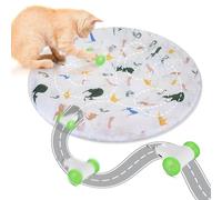 PETTOM Interactive Cat Toys for Indoor Cats Adult, Smart Cat Mouse Feather Toy, Rechargeable Power Cat Toy Hide and Seek Mouse Catching Game, Stimulates Hunting Instincts
