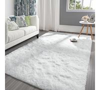 Pettop Area Rugs for Bedroom Living Room, 4x6 White Thickened Memory-Foam Indoor Carpets, Modern Aesthetic Minimalist Super Soft Comfy Carpet for Boys Girls Adults Room Dorm Home Decor