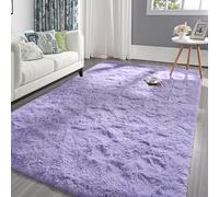 Pettop Fluffy Lavender Purple Rug for Bedroom Living Room, 3x5 Feet Rectangle Plush Fuzzy Carpet for Girls Kids Boys, Non-Slip and Washable Rug for Nursery Classroom, Home Decor