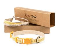 Pettsie Breakaway Kitten Collar & Matching Bracelet, Yellow