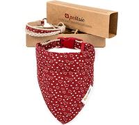 Pettsie Dog Collar Bandana, M, Red