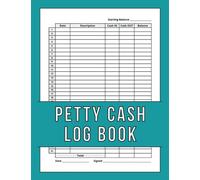 Petty Cash Log Book: Incoming And Outgoing Book, Petty Cash Ledger Book for Business to Track and Handling Money, Financial Record Keeping Notebook for Small Business