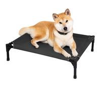 pettycare Elevated Outdoor Dog Bed - Dog Cots beds for Small Dogs, Heavy Duty Raised Dog Bed Waterproof, Cooling Elevated Dog Bed with Washable Teslin Mesh, Durable, Non Slip, 28 Inches, Black