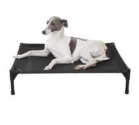 pettycare Elevated Outdoor Dog Bed - Raised Dog Bed for Large Dogs, Heavy Duty Dog Cot Bed Waterproof, Cooling Elevated Dog Bed with Washable Breathable Teslin Mesh, Durable, Non Slip, 42 Inch, Black