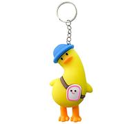 PETUFUN Cartoon Duck Keychain - Duck Key Chains - Silicone Lovely Animal Keychains for Backpacks, Soft Doll Pendant Car Key Accessories Keyring