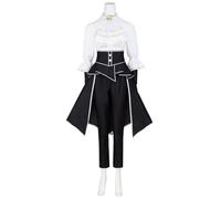 PETUNFV Maelle Clair Obscur Expedition 33 Cosplay Costume, Game Character Outfit with Ruffle Blouse & High Waist Pants for Comic Con Halloween Carnival-XS