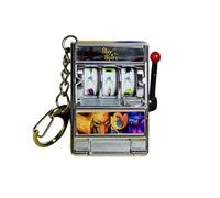PETUNFV Slay The Spire Mini Slot Machine Keychain with Ironclad, Silent, Defect & Watcher | Spinning Reel Metal Key Ring, Gamer Bag Pendant-Hero||4.8×3.3×2.6cm