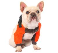 PetWarm Dog Front Leg Sleeves for Winter, Recovery Elbow and Knee Protector, Anti-Licking Pair for Small Dogs, Post-Surgery Protection, Compatible with Dog Jackets, Orange, S