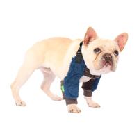 PetWarm Dog Front Leg Sleeves, Recovery Elbow and Knee Protector, Winter Warmth for Large Dogs, Anti-Licking Post Surgery, Compatible with Dog Pajamas, Blue Grey, XL