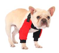 PetWarm Dog Front Leg Sleeves, Recovery Elbow and Knee Protector, Winter Warmth for Large Dogs, Anti-Licking Post Surgery, Compatible with Dog Pajamas, Red, L