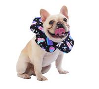PetWarm Dog Recovery Collar, Recovery Collar, Purple Cosmic Print, L | Lightweight soft flower neck protector helps discourage licking for comfortable recovery-time and post-visit wear.