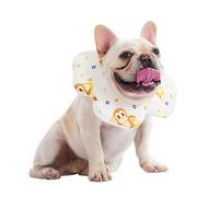 PetWarm Dog Recovery Collars, Recovery Collar for Dogs, Comfortable Lightweight Design for Licking Prevention, Soft Collar for Dogs After Surgery Flower Design, Monkey Pattern, Yellow, L