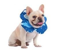 PetWarm Dog Recovery Collars, Recovery Collar for Dogs, Comfortable Lightweight Design for Licking Prevention, Soft Collar for Dogs After Surgery Flower Design, Marine Animal Patterns, Blue, S